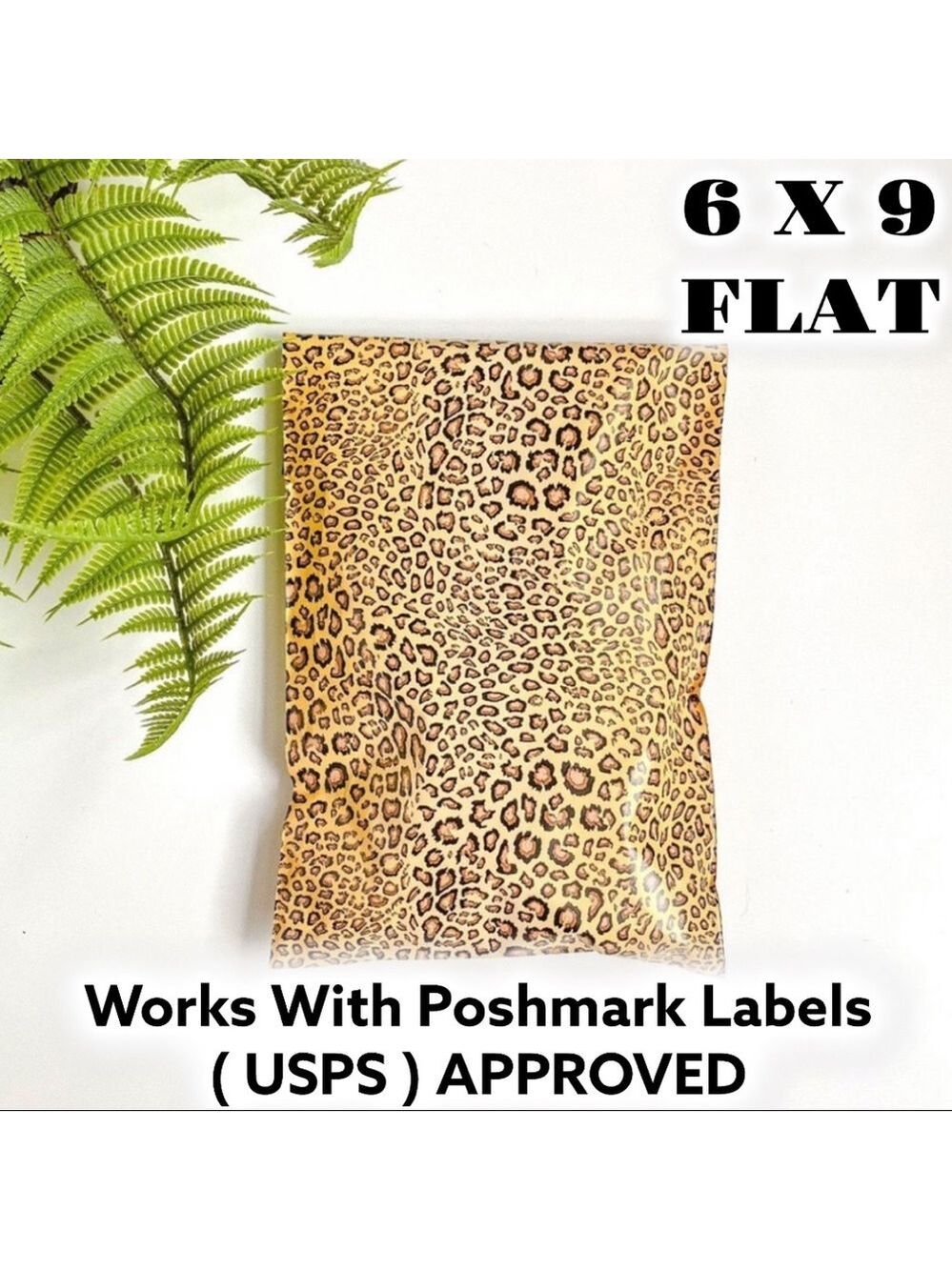 25 6X9 Poly Mailers Leopard Flat Shipping Envelopes PRICE IS FIRM - Picture 6 of 9